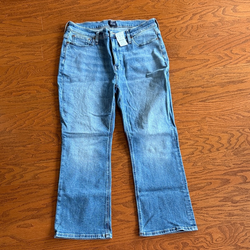 J. Crew Factory Mid-Rise Flare Crop Jeans